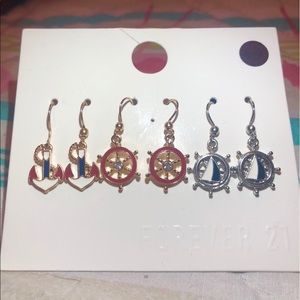 Forever 21 Nautical Earrings NWOT